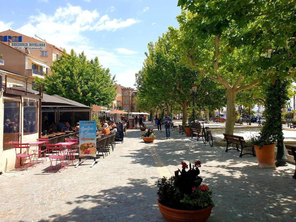 Charmant T2 Climatise Avec Grande Terrasse, Piscine Et Parking Privatif, Proche Plage Et Commerces. - Fr-1-251-441 Le Lavandou Dış mekan fotoğraf